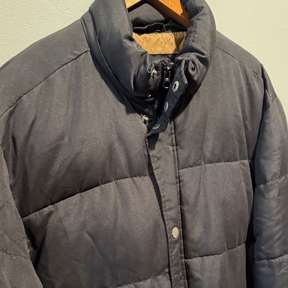 Old Navy Men's Quilted Black Puffer Jacket Puff Parka Winter Coat Front Pockets - Picture 2 of 14